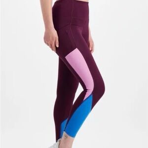 Champion Women’s Scult 7/8 Athletic Tights Leggings, Burgundy, Pockets - X-Large